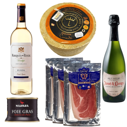 Pack Gourmet: Foie, Prosciutto Serrano, Cava Brut e Vino Bianco