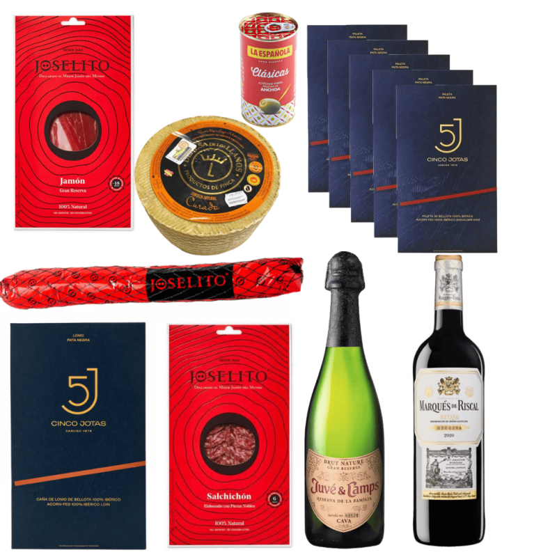 Panier de Noël Gourmet Cinco Jotas et Joselito